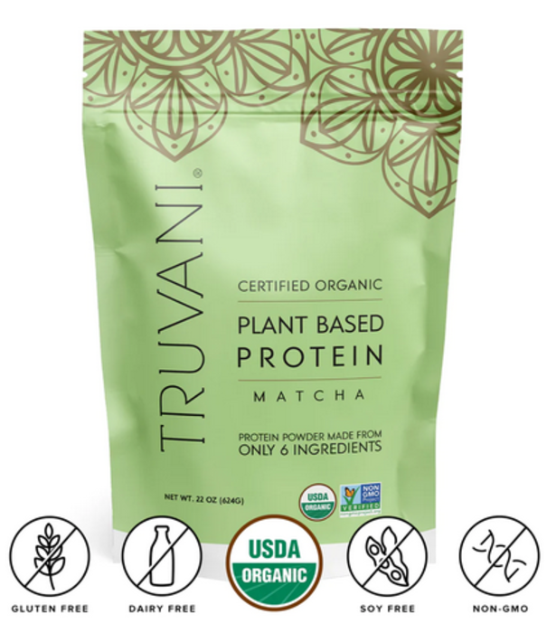 Truvani Matcha Plant Protein Powder, 25.75oz.