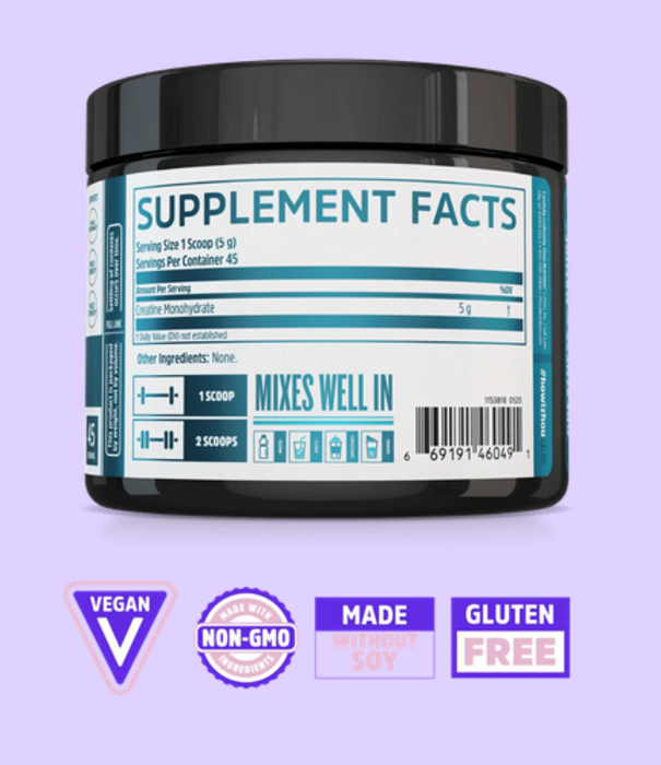 Zhou Nutrition Creatine Powder, Unflavored, 225g