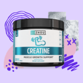 Zhou Nutrition Creatine Powder, Unflavored, 225g