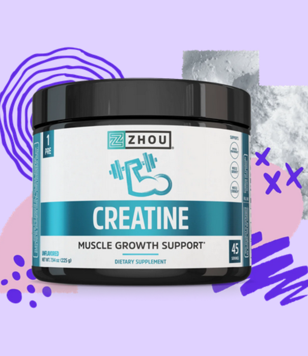 Zhou Nutrition Creatine Powder, Unflavored, 225g