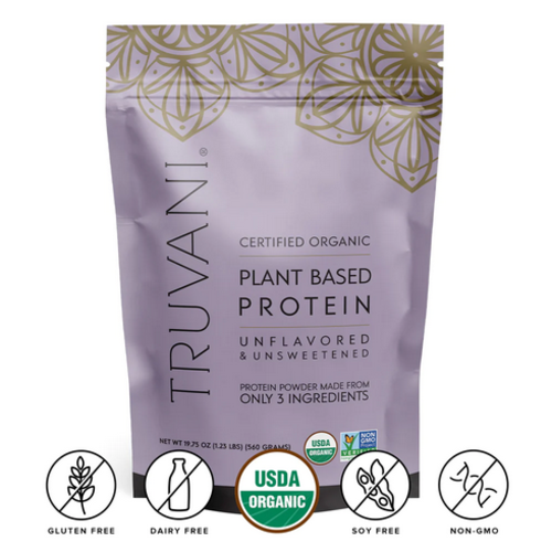 Truvani Unflavored Plant Protein Powder, Box of 10
