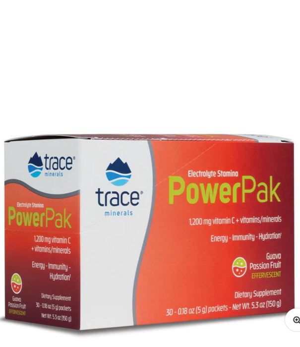Trace Minerals Electrolyte Stamina Power Pak NON-GMO Guava Passion Fruit, Single