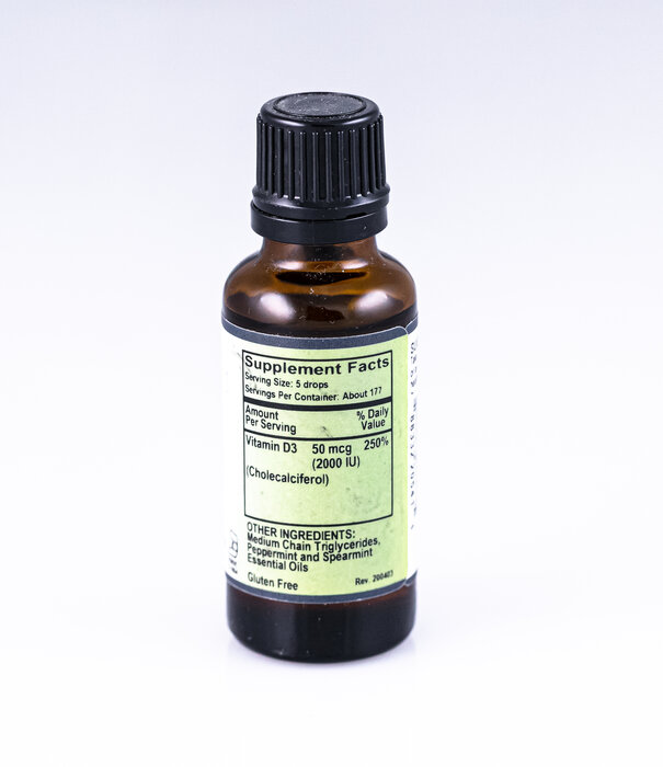 Apothecary Essentials D3, 2000IU, Mint, 1oz DISCO