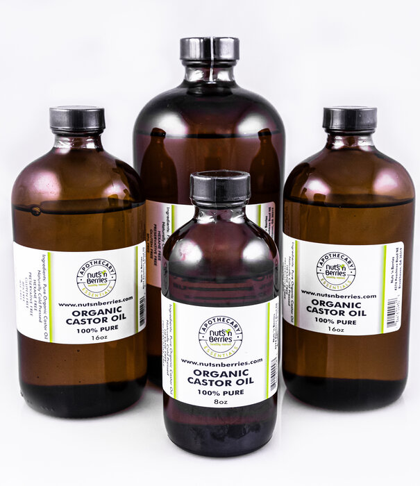Apothecary Essentials Organic Castor Oil, Glass, 8oz