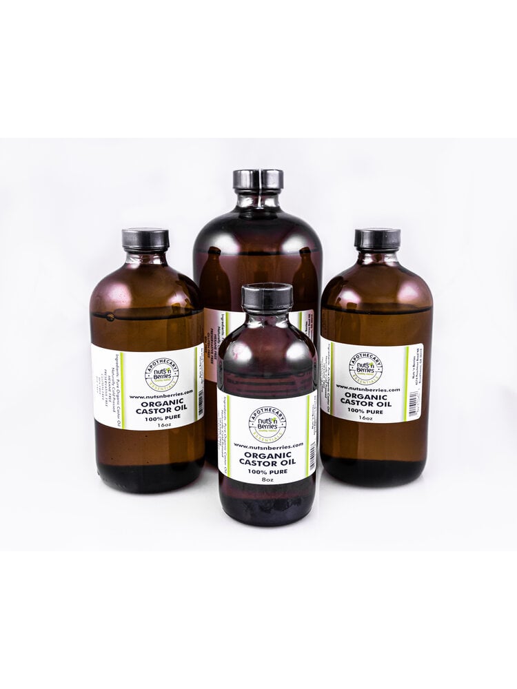 Apothecary Essentials Organic Castor Oil, Glass, 8oz