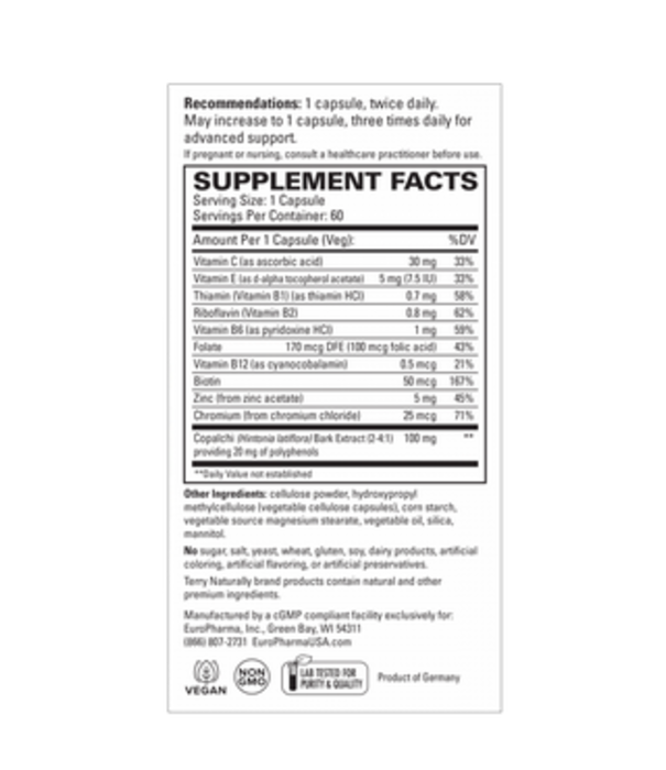 Terry Naturally Sucontral D Blood Sugar Balance, 60cp.