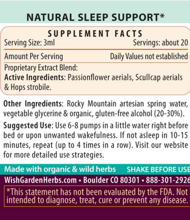 WishGarden Herbs Sleepy Nights, 2oz pump