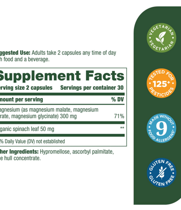 MegaFood Magnesium 300, 60ct