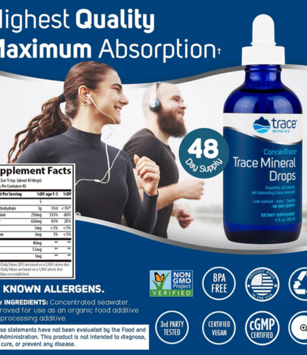 Trace Minerals ConcenTrace Trace Mineral Drops, 4oz