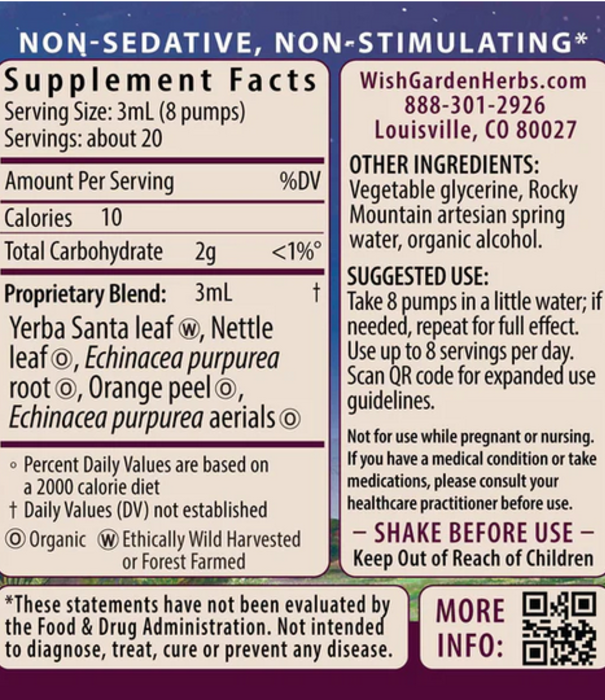 WishGarden Herbs Kick-Ass Allergy, 2oz pump