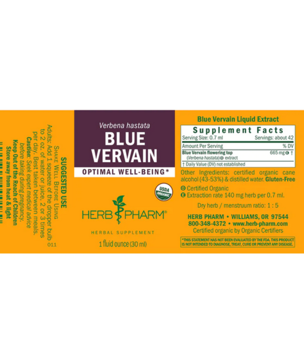 Herb Pharm Blue Vervain, 1oz.