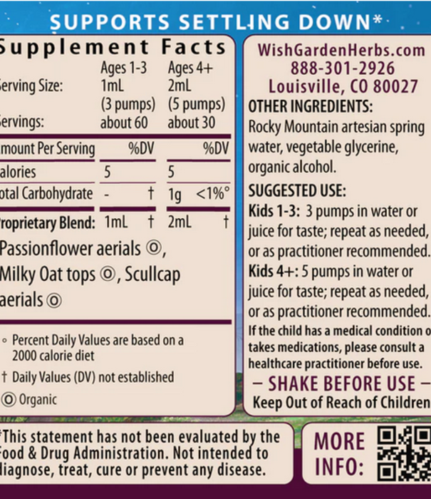 WishGarden Herbs Quiet Time KIDS, 2oz pump DISCO