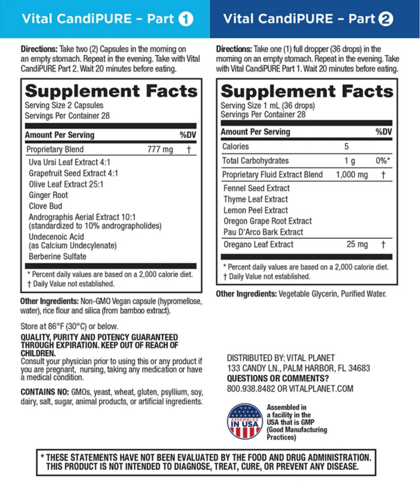 Vital Planet Vital CandiPURE, 2-part kit
