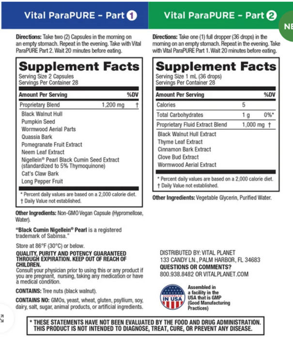 Vital Planet Vital ParaPURE, 2-part kit
