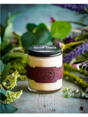 White Oak Pastures Tallow Candle, Fresh Shave