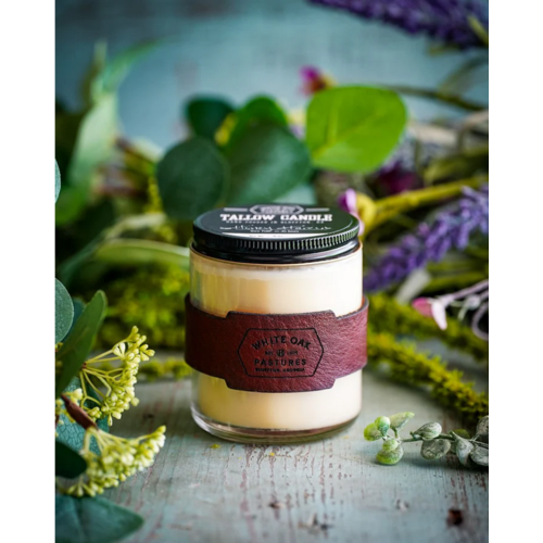 White Oak Pastures Tallow Candle, Cabin Fever
