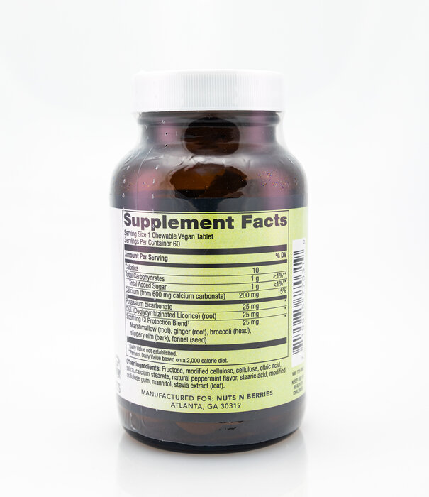 Apothecary Essentials Antacid, Chewable, Mint, 60ct. DISCO
