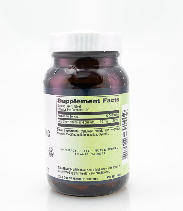 Apothecary Essentials Chelated Zinc, 30mg