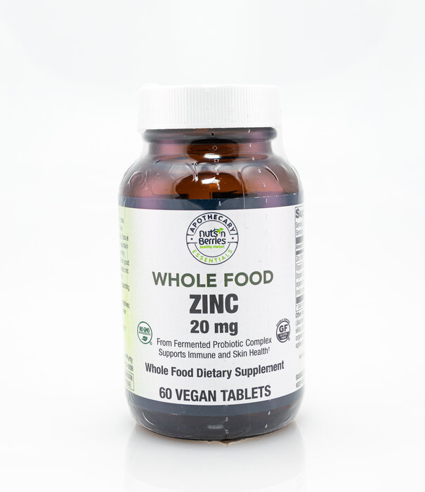 Apothecary Essentials Whole Food Zinc, 20mg