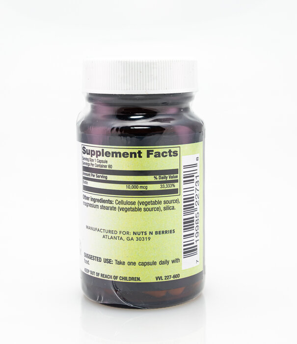Apothecary Essentials Biotin 10,000mcg Veg 60cp
