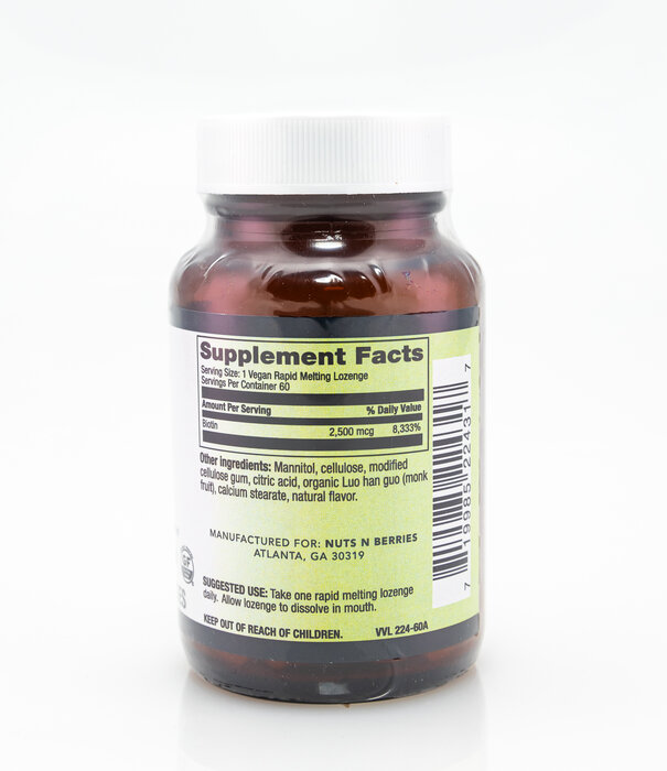 Apothecary Essentials Biotin 2500mg Melt  60ct