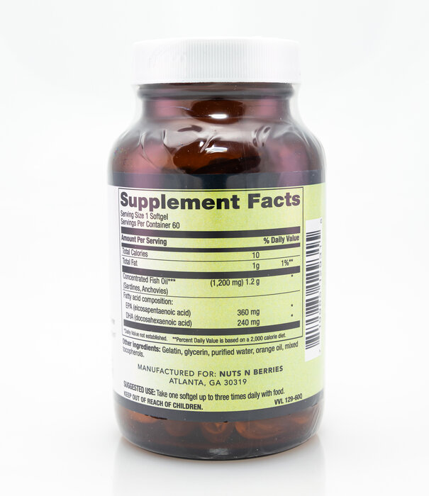 Apothecary Essentials Omega3 1,200mg 60sg Orange