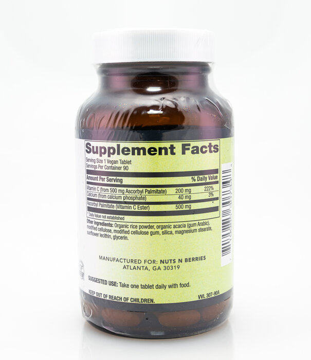 Apothecary Essentials Ascorbyl Palmitate, Liposomal Vit C, 500mg, 90 t