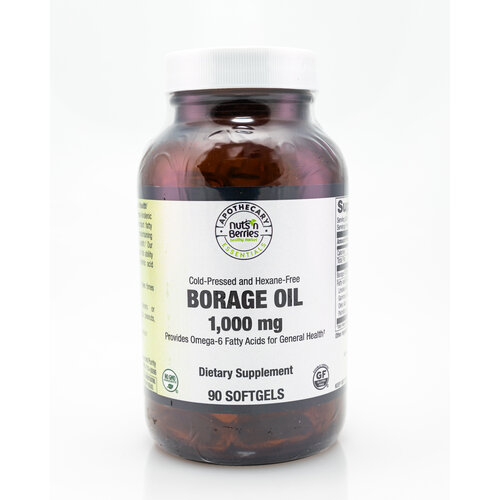Apothecary Essentials Borage Oil 1,000mg 90sg Cold Pressed HX FREE