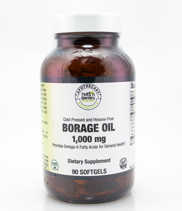 Apothecary Essentials Borage Oil 1,000mg 90sg Cold Pressed HX FREE