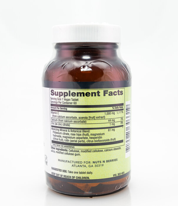 Apothecary Essentials Vitamin C 1000mg Acid Free Veg 60ct