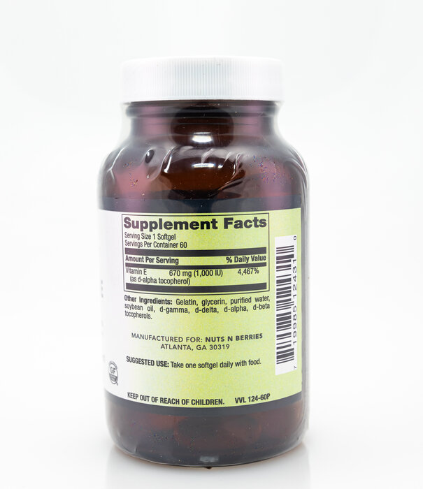 Apothecary Essentials Vitamin E 1000 IU Plus 60sg