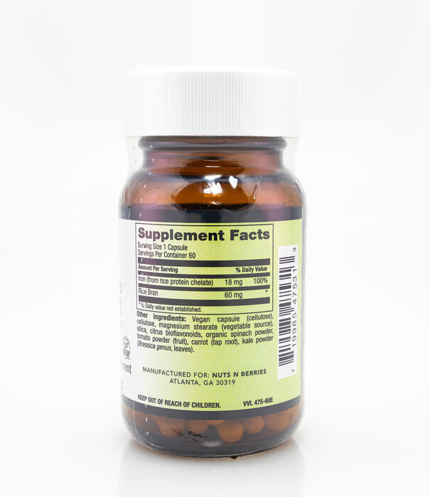 Apothecary Essentials Whold Food Iron Veg 60ct