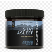 Charlotte's Web Stay Asleep CBN Gummies, Huckleberry, 60ct