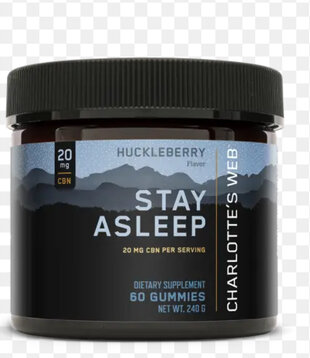 Charlotte's Web Stay Asleep CBN Gummies, Huckleberry, 60ct