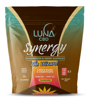 Luna Synergy The Wizard THC/CBD + Lion’s Mane & Cordyceps, 30ct disco
