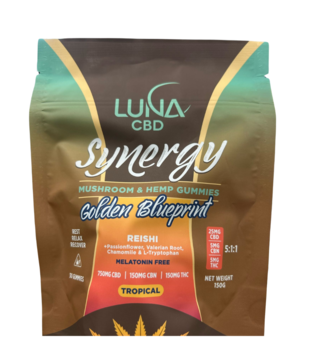 Luna Synergy Golden Blueprint THC/CBN/CBD + Reishi, 30ct disco