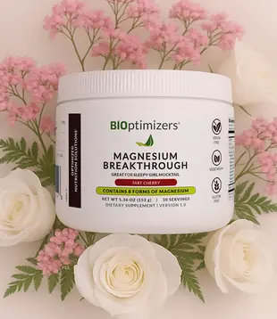 BIOptimizers Magnesium Breakthrough, Powder, Tart Cherry, 30srv
