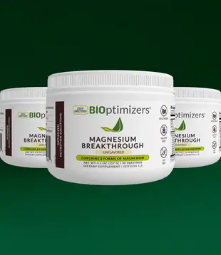 BIOptimizers Magnesium Breakthrough, Powder, Unflavored, 30srv