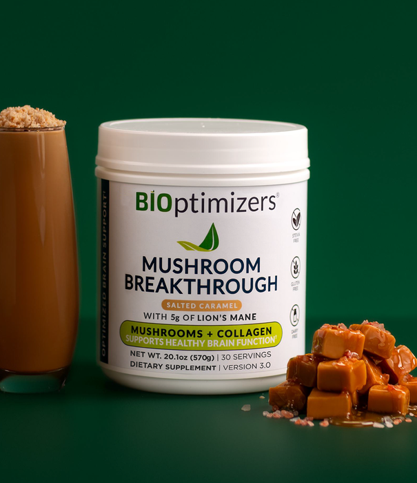 BIOptimizers Mushroom Breakthrough, Salted Caramel, 30srv