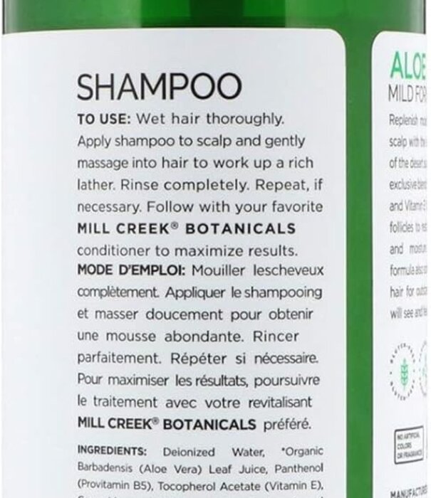 Millcreek Shampoo,  Aloe Vera, 14oz.