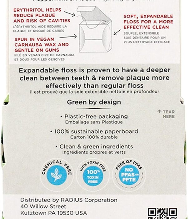 Radius Floss, Vanilla Mint, 55yd.