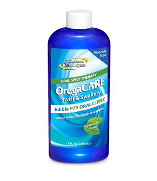 North American H&S OregaCare Mouthwash Swirl & Swallow, Mint, 8oz.