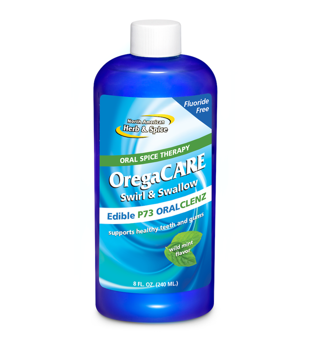 NORTH AMERICAN HERB & SPICE North American H&S OregaCare Mouthwash Swirl & Swallow, Mint, 8oz.