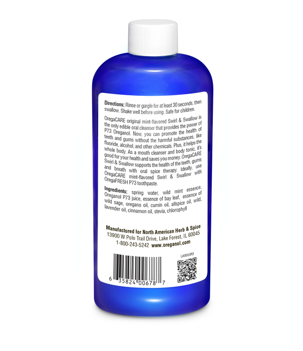 NORTH AMERICAN HERB & SPICE North American H&S OregaCare Mouthwash Swirl & Swallow, Mint, 8oz.