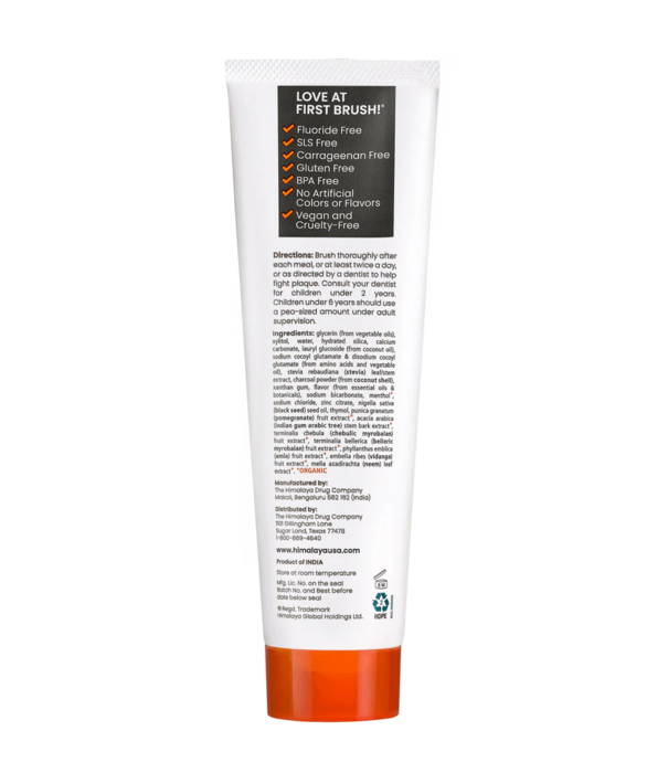 Himalaya Toothpaste, Whitening Charcoal+ Black Seed Oil, 5.29oz.