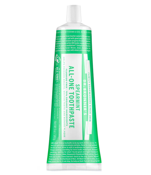 Dr. Bronner's Toothpaste, Spearmint, 5oz.