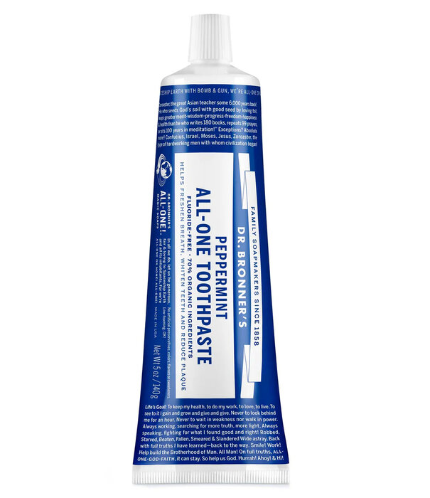 Dr. Bronner's Toothpaste, Peppermint, 5oz.