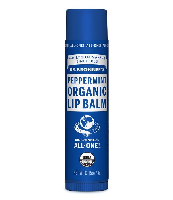 DR BRONNER Dr. Bronner's Organic Lip Balm, Peppermint, 0.15oz.