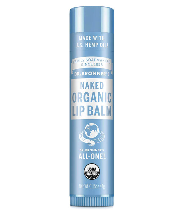 Dr. Bronner's Organic Lip Balm, Naked, 0.15oz. - K