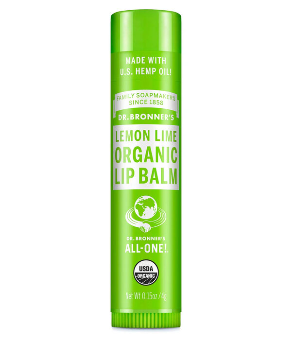 DR BRONNER Dr. Bronner's Organic Lip Balm, Lemon Lime, 0.15oz.